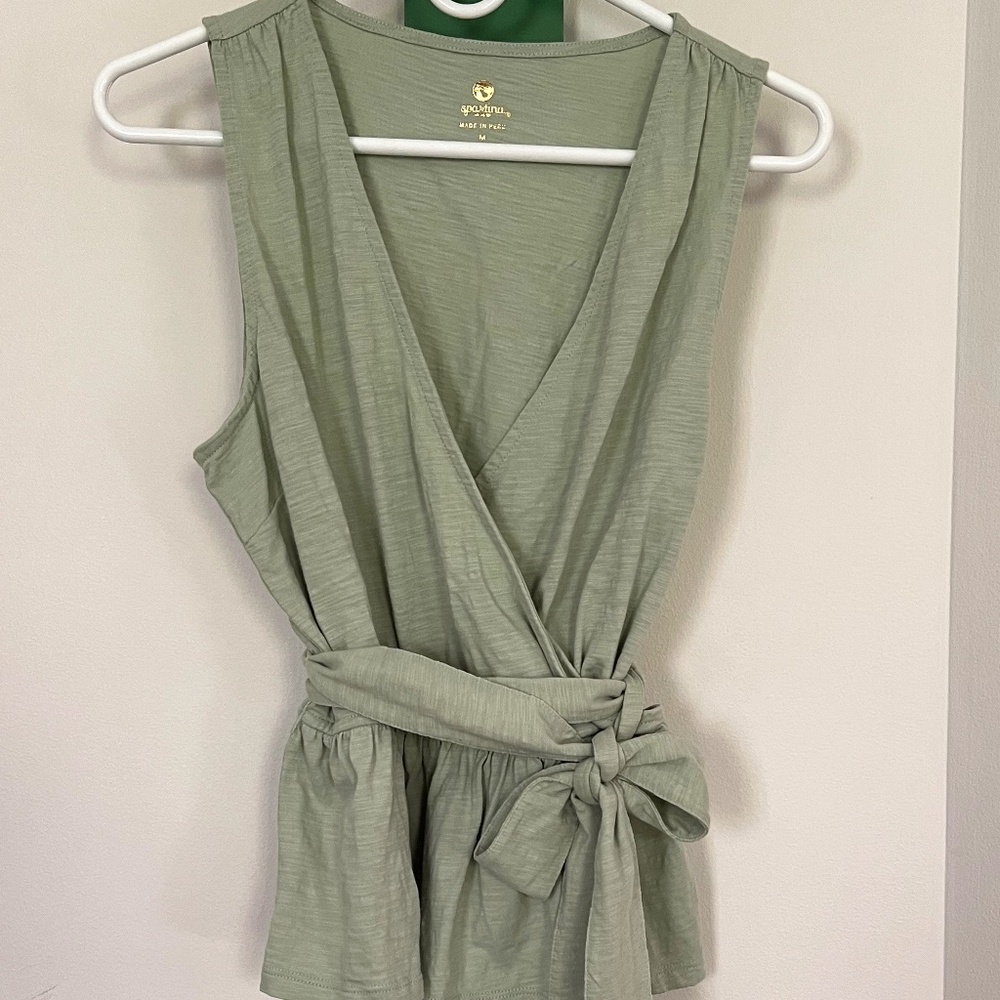 Spartina 449 Lorelei Wrap Top Sea Glass